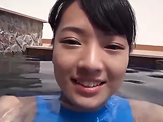 Japanese Teenage Glum Bathing suit Unrestricted non - unmask